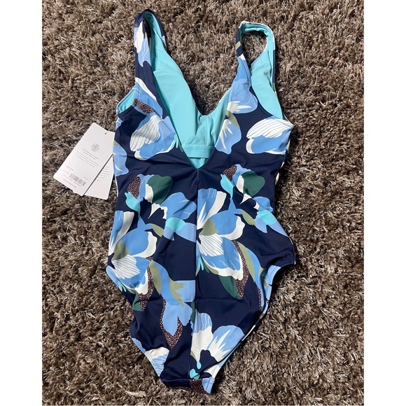 Athleta Swimsuit Seychelles One Piece Hero Bloom Dress Blue NWT Size XSS - Picture 4 of 7